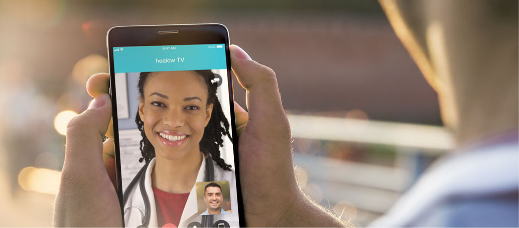 Healow app on a mobile phone
