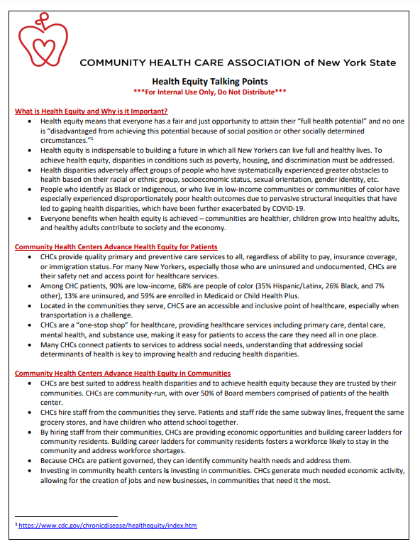 Healthy Equity Talking Points