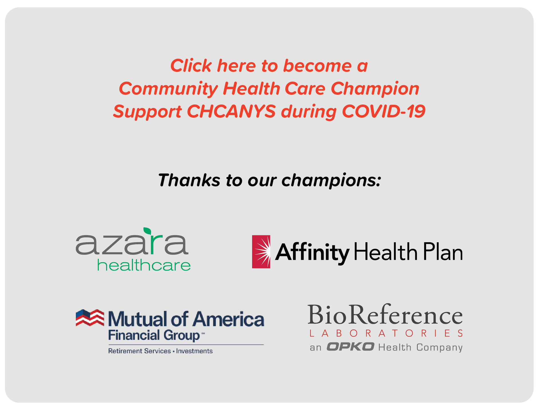 Click here to become a Community Health Care Champion