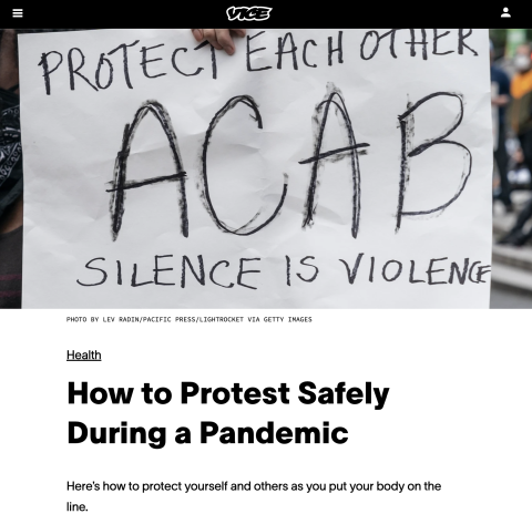 How to Protest Safely During a Pandemic