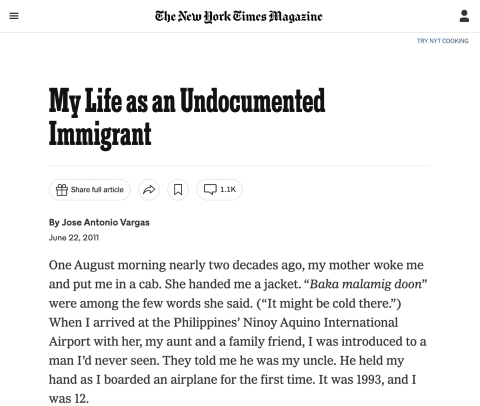 My Life as an Undocumented Immigrant