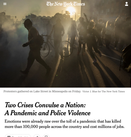 Two Crises Convulse a Nation: A Pandemic and Police Violence